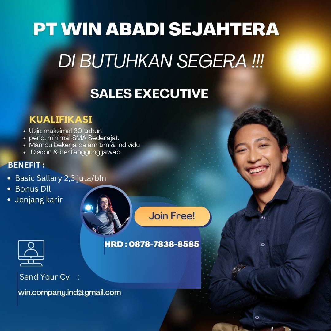 PT Win Abadi Sejahtera – Sales Executive