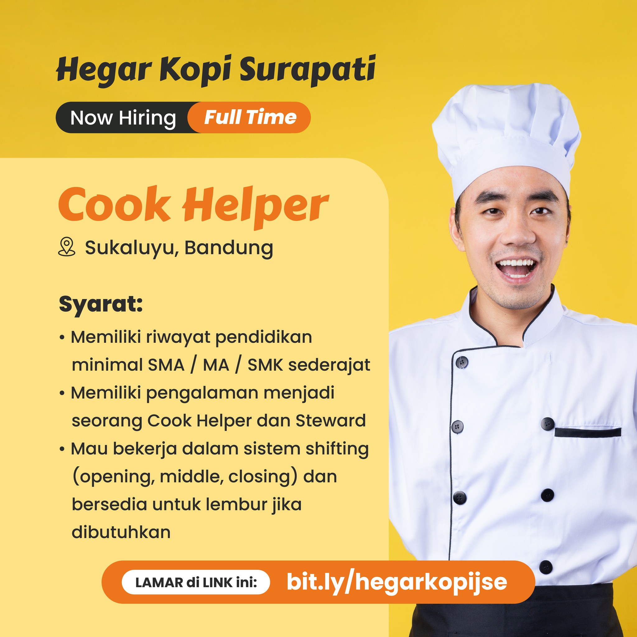Hegar Kopi Surapati – Pean Full Time di Sukaluyu, Bandung  bit.ly/hegarkopijse