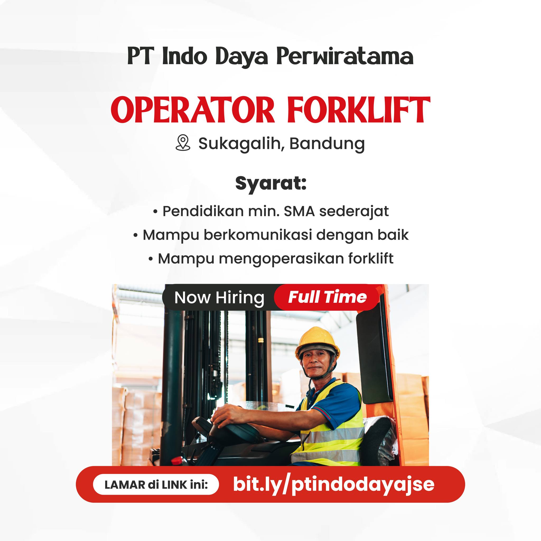 PT. Indo Daya Perwiratama – Pean Full Time di Sukagalih, Bandung