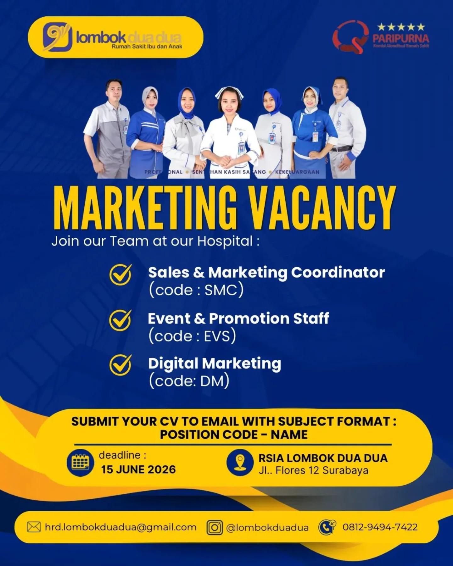 MARKETING VACANCY
